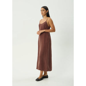 Afends Valley Cupro Midi Dress in Hazelnut | Shop Afends with Pavement online and recieved free Aotearoa NZ shipping on orders over $100*!