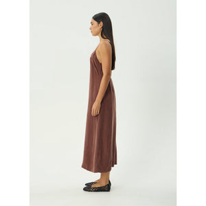 Afends Valley Cupro Midi Dress in Hazelnut | Shop Afends with Pavement online and recieved free Aotearoa NZ shipping on orders over $100*!
