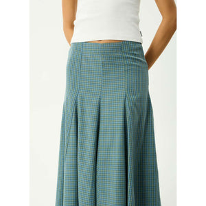 Afends Voyager Midi Skirt in Deep Olive Voyager | Shop Afends online with Pavement Skate Store and enjoy free Aotearoa shipping on orders over $100*!