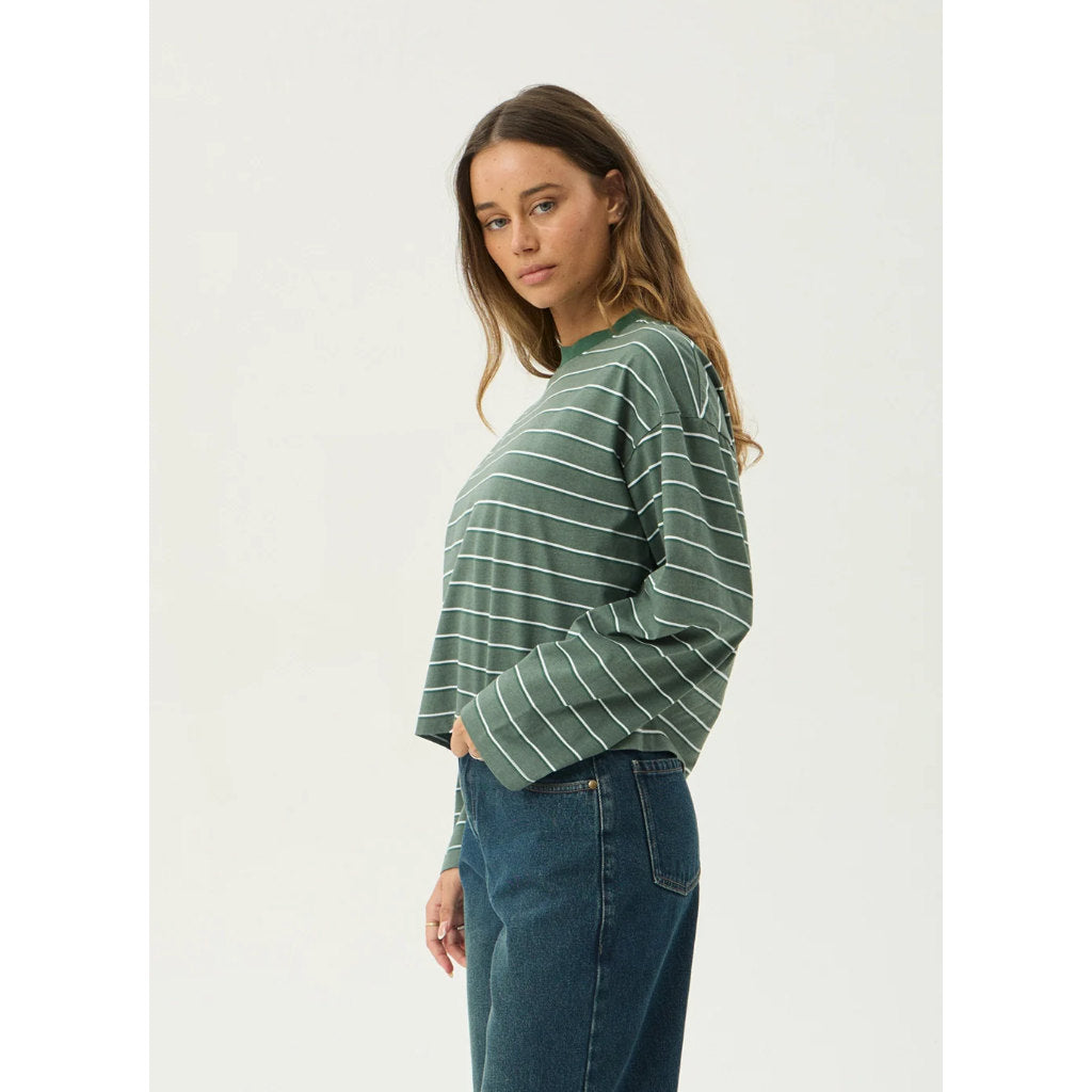 Afends Altitude Long Sleeve Tee in Pine Stripe | Free Aotearoa NZ delivery on your Afends order over $100* with Pavement Skate Store.