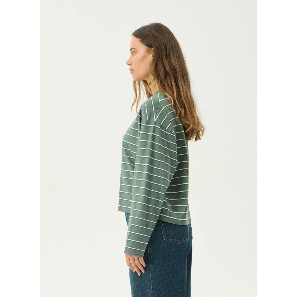 Afends Altitude Long Sleeve Tee in Pine Stripe | Free Aotearoa NZ delivery on your Afends order over $100* with Pavement Skate Store.