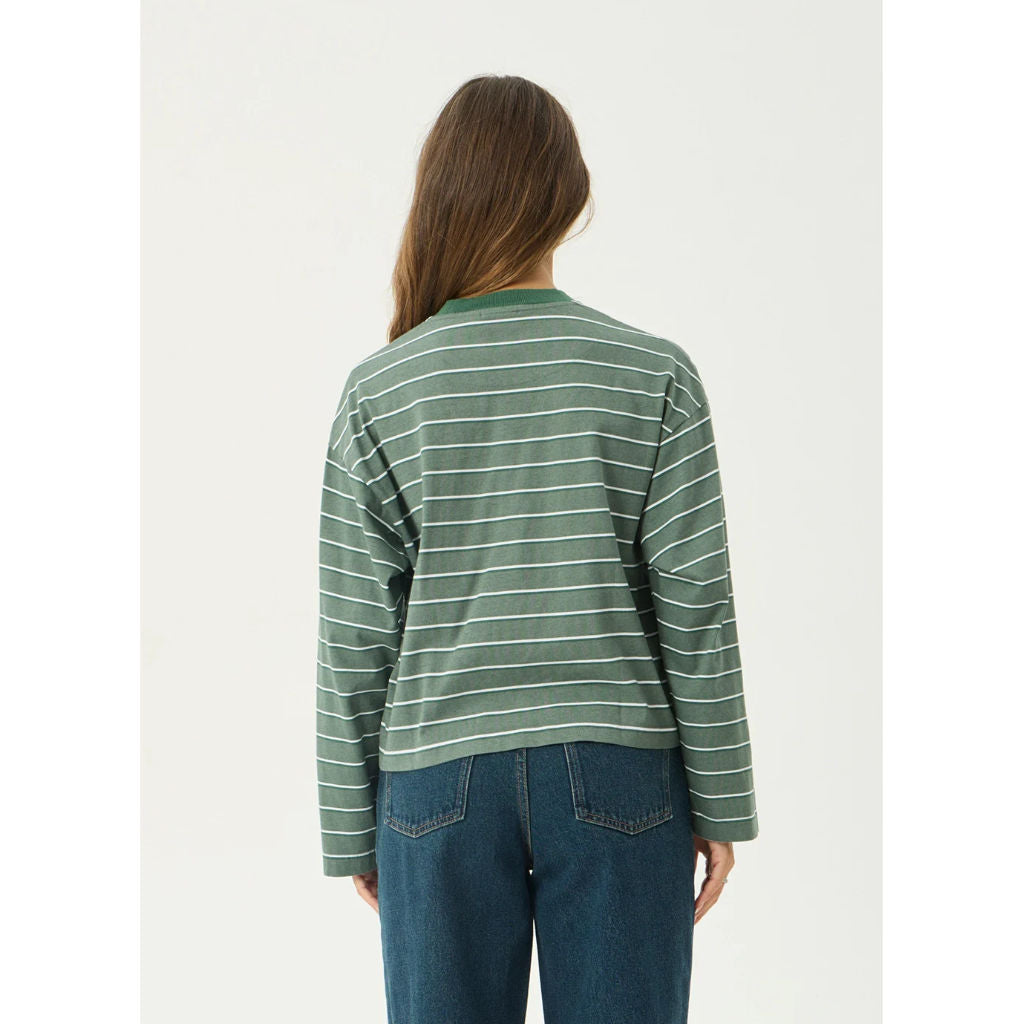 Afends Altitude Long Sleeve Tee in Pine Stripe | Free Aotearoa NZ delivery on your Afends order over $100* with Pavement Skate Store.