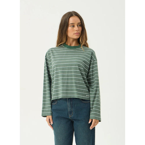 Afends Altitude Long Sleeve Tee in Pine Stripe | Free Aotearoa NZ delivery on your Afends order over $100* with Pavement Skate Store.