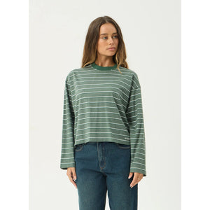 Afends Altitude Long Sleeve Tee in Pine Stripe | Free Aotearoa NZ delivery on your Afends order over $100* with Pavement Skate Store.