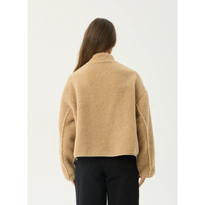 Afends Berlin Reversible Polar Fleece Jacket - Almond Check | Shop Afends womens clothing online with Pavement Skate Store with free NZ shipping over $100*!