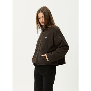 Afends Berlin Reversible Polar Fleece Jacket  in Coffee | Shop Afends women's clothing online with Pavement and enjoy free Aotearoa NZ shipping over $100*!