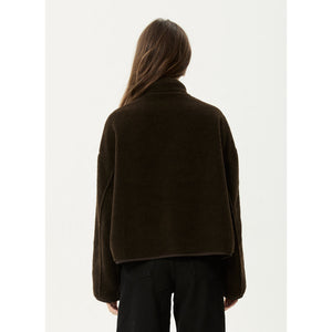 Afends Berlin Reversible Polar Fleece Jacket  in Coffee | Shop Afends women's clothing online with Pavement and enjoy free Aotearoa NZ shipping over $100*!
