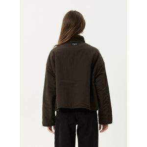 Afends Berlin Reversible Polar Fleece Jacket  in Coffee | Shop Afends women's clothing online with Pavement and enjoy free Aotearoa NZ shipping over $100*!