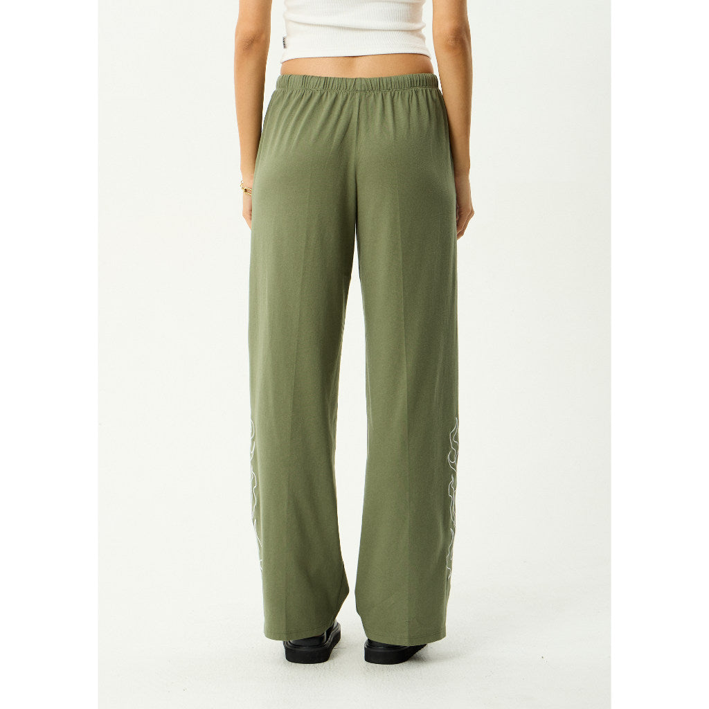 Afends Dirts Jersey Pant in Deep Olive | Shop Afends women's clothing online with Pavement and enjoy free Aotearoa NZ shipping over $100*!