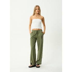 Afends Dirts Jersey Pant in Deep Olive | Shop Afends women's clothing online with Pavement and enjoy free Aotearoa NZ shipping over $100*!
