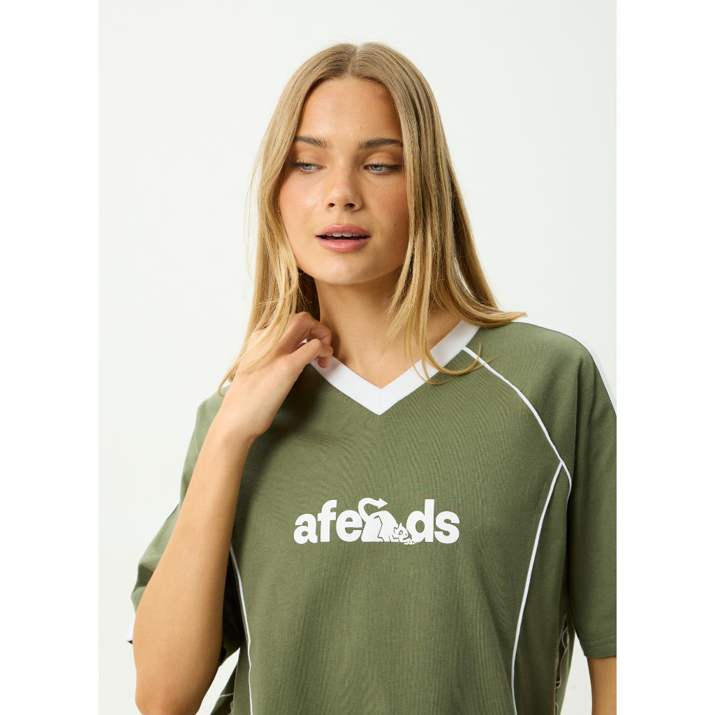 Afends Dirts Oversized Tee in Deep Olive | Shop Afends women's clothing online with Pavement and enjoy free Aotearoa NZ shipping over $100*!