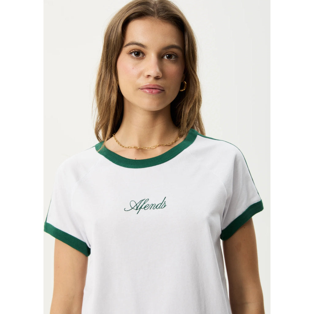 Afends Games Regular Tee - White | Shop Afends womens clothing online with Pavement Skate Store with free Aotearoa NZ shipping over $100*!