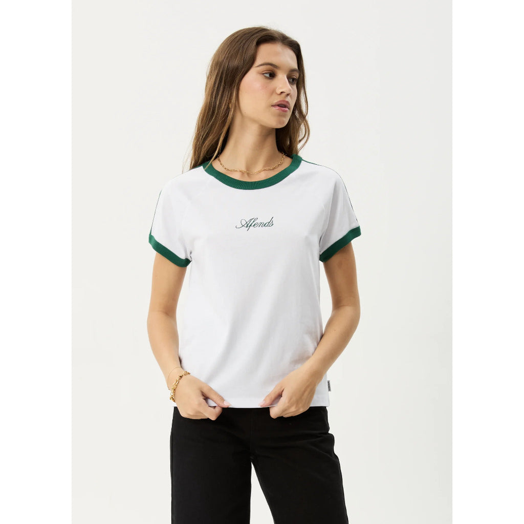Afends Games Regular Tee - White | Shop Afends womens clothing online with Pavement Skate Store with free Aotearoa NZ shipping over $100*!