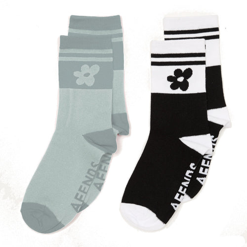 Afends Garden Variety Socks 2 Pack in Multi | Shop Afends women's clothing online with Pavement and enjoy free Aotearoa NZ shipping over $100*!