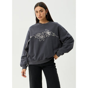Afends Locket Crew - Charcoal | Shop Afends womens clothing online with Pavement Skate Store with free Aotearoa NZ shipping over $100*!