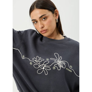 Afends Locket Crew - Charcoal | Shop Afends womens clothing online with Pavement Skate Store with free Aotearoa NZ shipping over $100*!