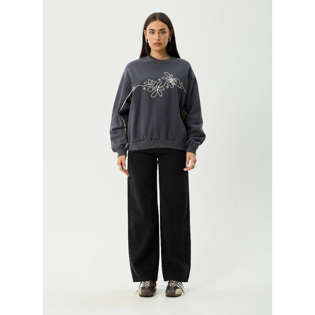 Afends Locket Crew - Charcoal | Shop Afends womens clothing online with Pavement Skate Store with free Aotearoa NZ shipping over $100*!