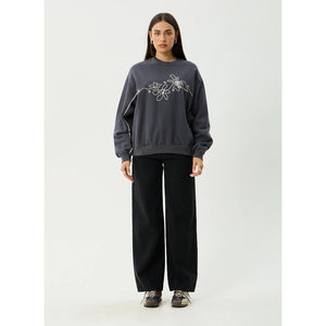 Afends Locket Crew - Charcoal | Shop Afends womens clothing online with Pavement Skate Store with free Aotearoa NZ shipping over $100*!
