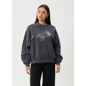 Afends Locket Crew - Charcoal | Shop Afends womens clothing online with Pavement Skate Store with free Aotearoa NZ shipping over $100*!