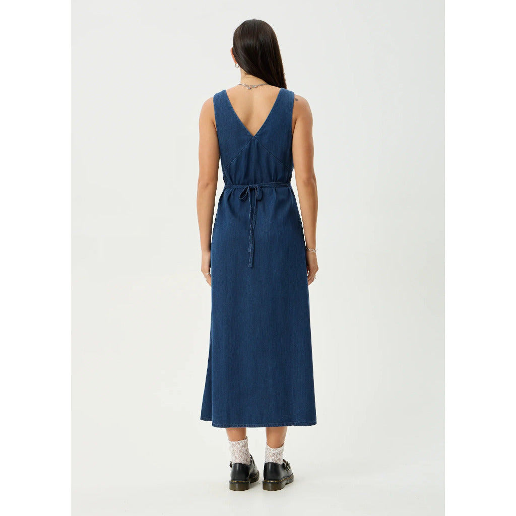 Afends Palmer Maxi Dress in Ink | Free Aotearoa NZ delivery on your Afends order over $100* with Pavement Skate Store.