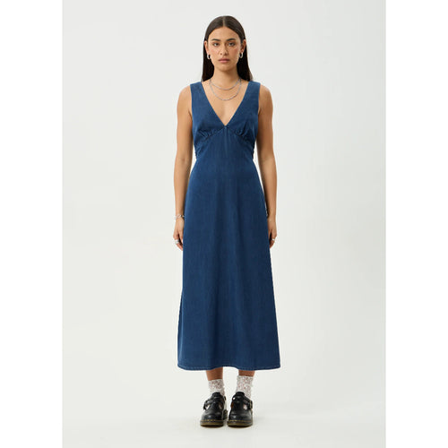 Afends Palmer Maxi Dress in Ink | Free Aotearoa NZ delivery on your Afends order over $100* with Pavement Skate Store.