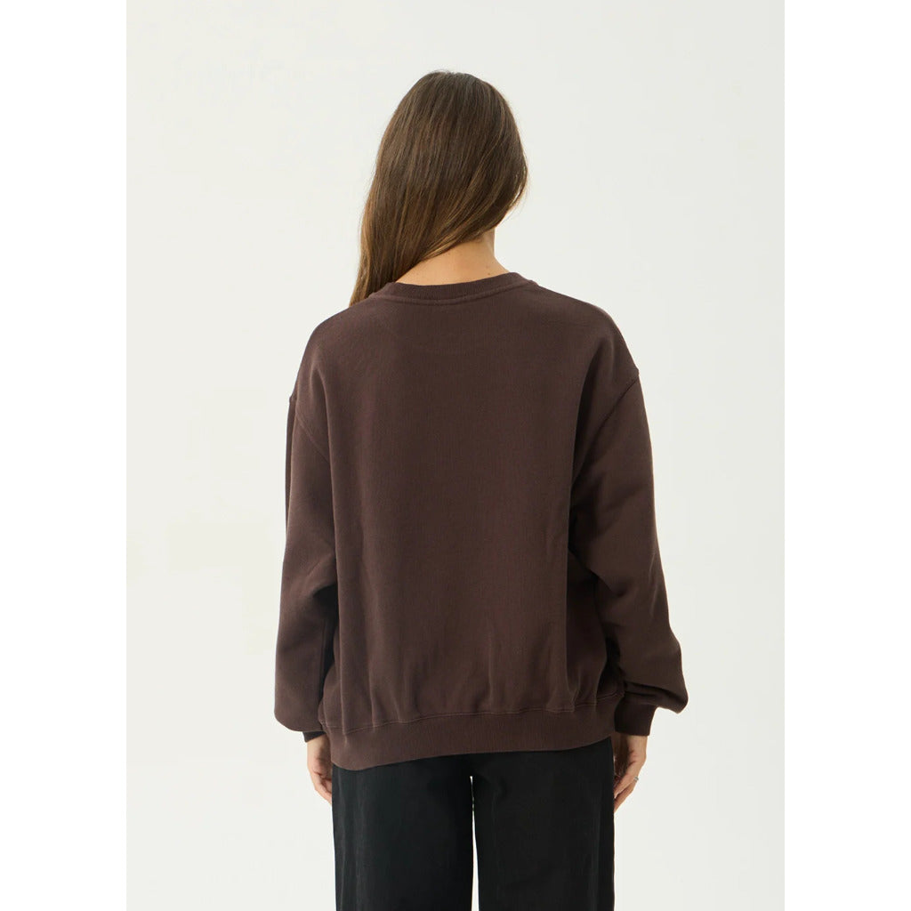 Afends Raven Crew Neck - Washed Coffee | Shop Afends womens clothing online with Pavement Skate Store with free Aotearoa NZ shipping over $100*!