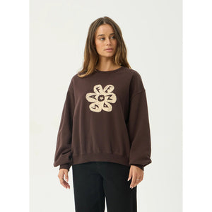 Afends Raven Crew Neck - Washed Coffee | Shop Afends womens clothing online with Pavement Skate Store with free Aotearoa NZ shipping over $100*!