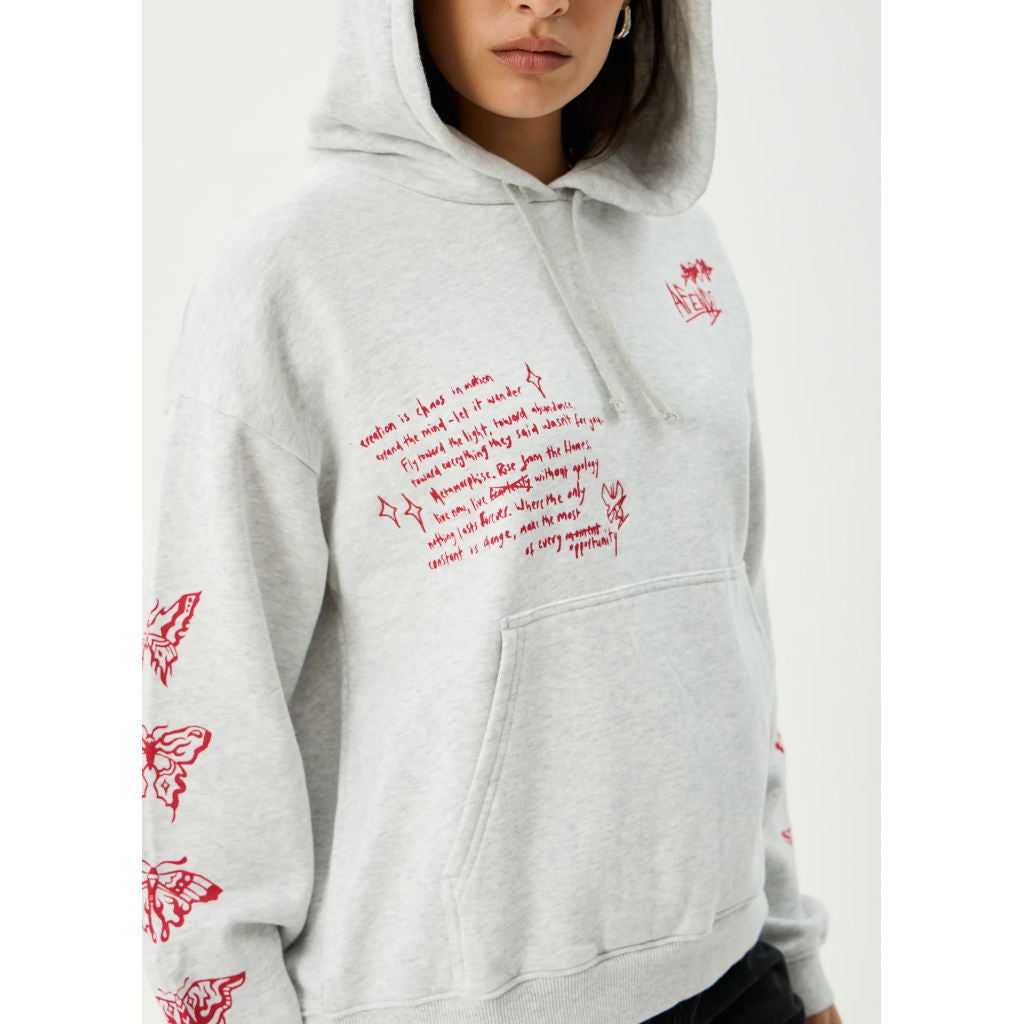 Afends Rise Pull On Hood - Grey Marle | Shop Afends womens clothing online with Pavement Skate Store with free Aotearoa NZ shipping over $100*!
