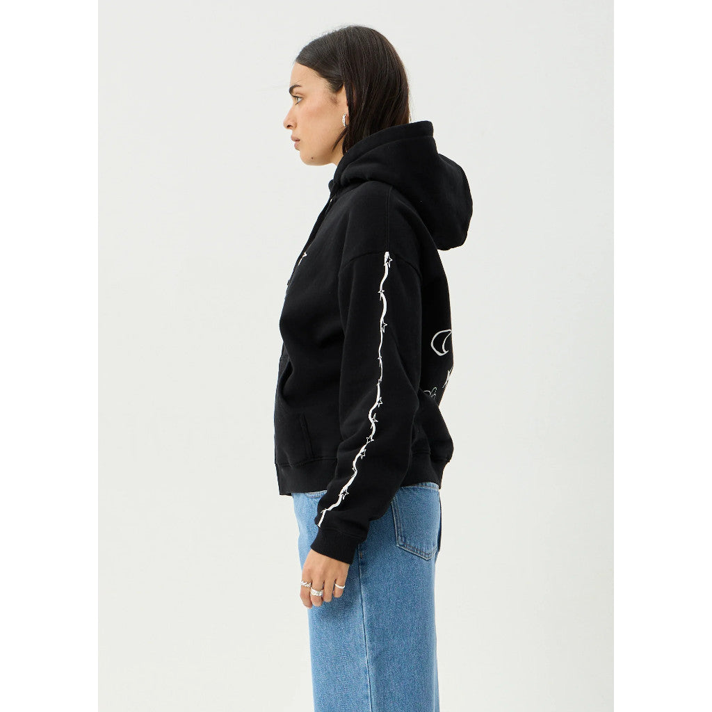Afends Terra Zip Hood - Black | Shop Afends womens clothing online with Pavement Skate Store with free Aotearoa NZ shipping over $100*!