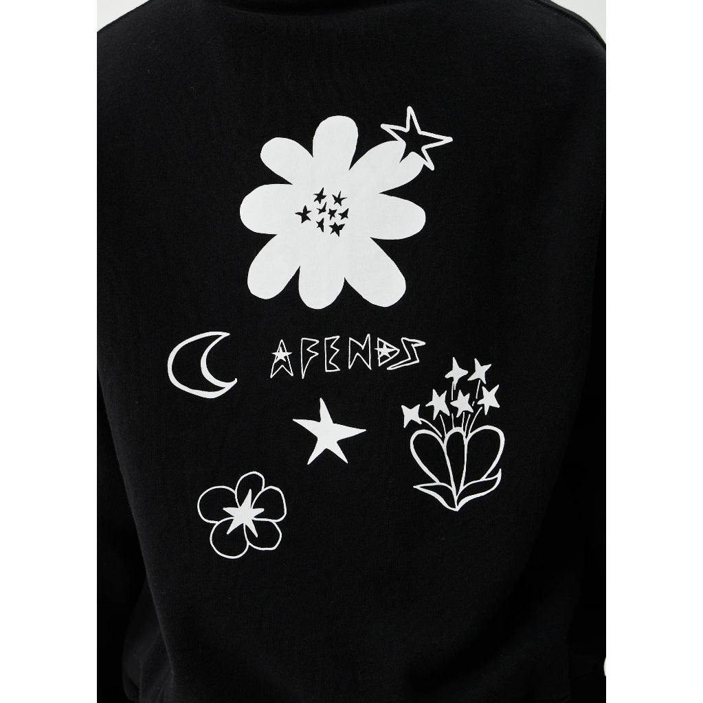 Afends Terra Zip Hood - Black | Shop Afends womens clothing online with Pavement Skate Store with free Aotearoa NZ shipping over $100*!