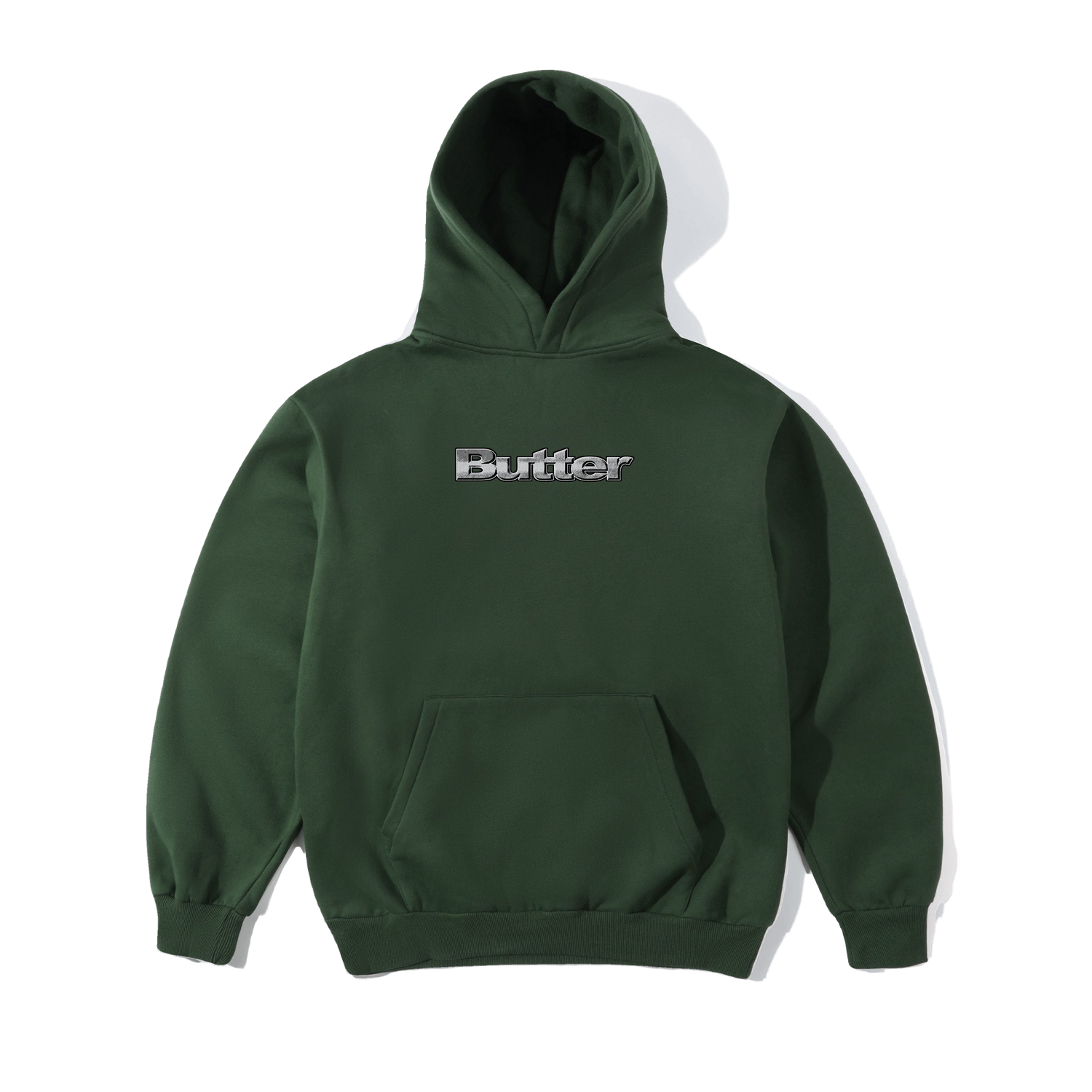 BUTTER GOODS ALLOY LOGO PULLOVER HOOD - BOTTLE GREEN