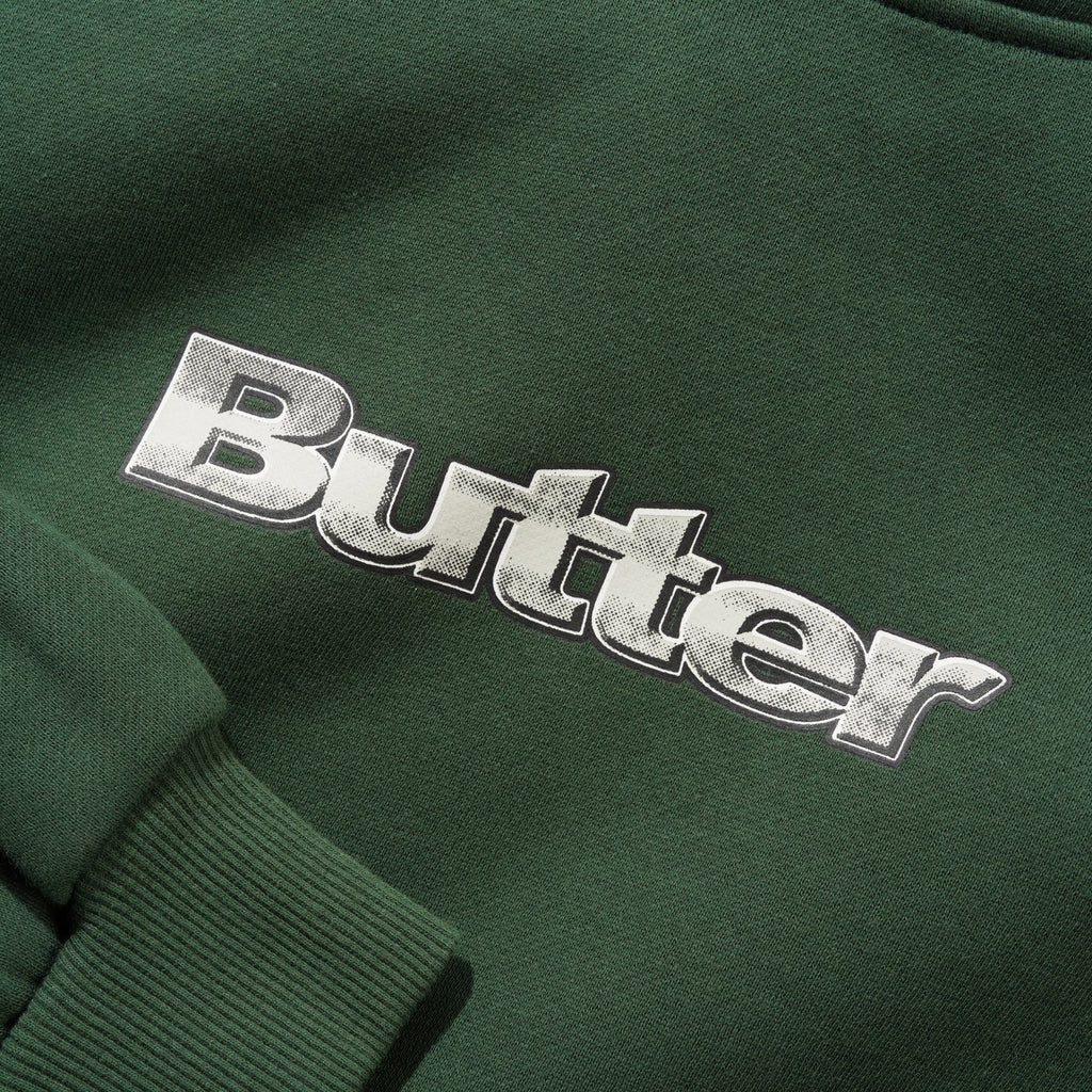Butter Goods Alloy Logo Pullover Hood - Bottle Green | Shop Butter Goods clothing online with Pavement Skate Store with free Aotearoa NZ shipping over $100*!