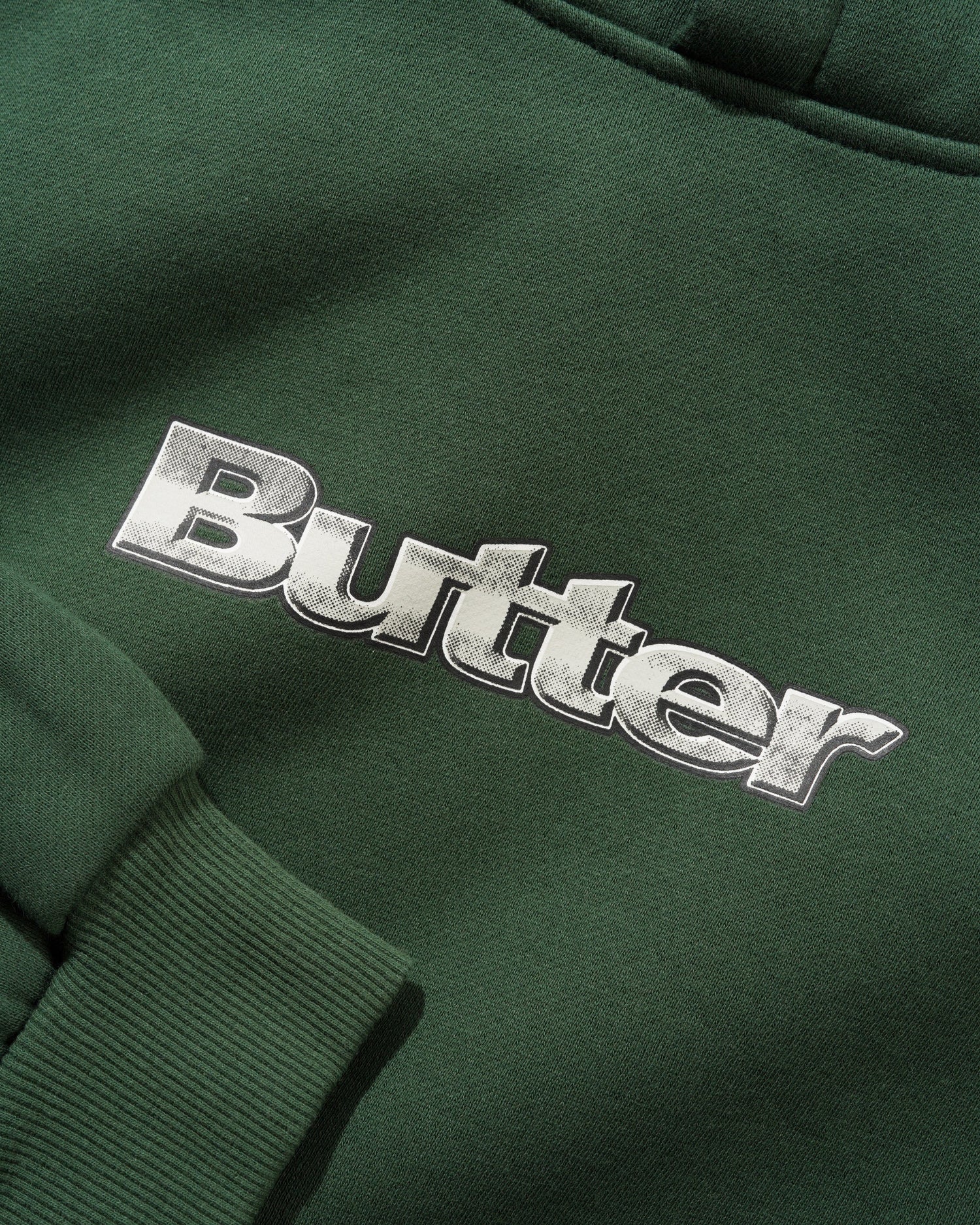 BUTTER GOODS ALLOY LOGO PULLOVER HOOD - BOTTLE GREEN