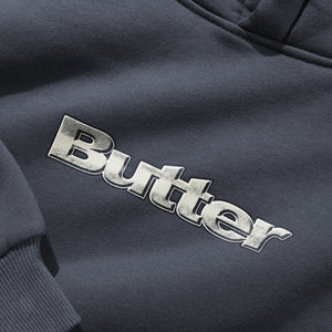 Butter Goods Alloy Logo Pullover Hood - Lead Blue | Shop Butter Goods clothing online with Pavement Skate Store with free Aotearoa NZ shipping over $100*!