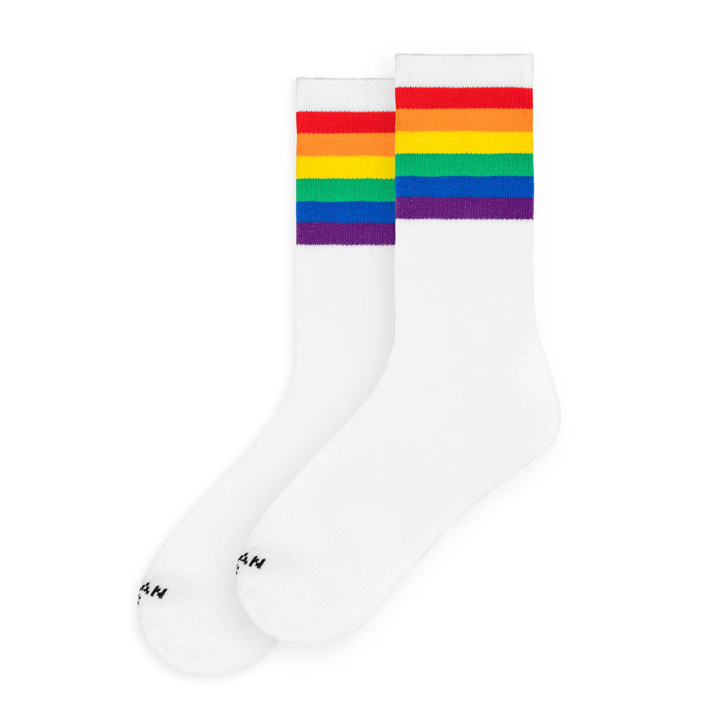 American Socks Rainbow Pride Mid | Shop American Socks online with Pavement Skate Store and enjoy free Aotearoa shipping on orders over $100*!