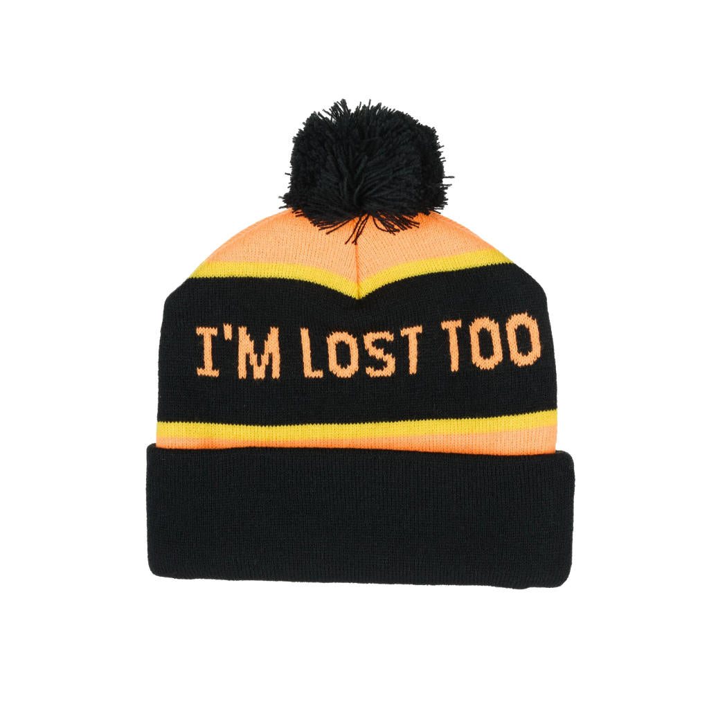 Anti Hero Jalopi Skate Co. Im Lost Too Pom Pom Beanie - Orange/Black/Yellow | Free Aotearoa NZ shipping on Anti Hero orders over $100* with Pavement Skate Store
