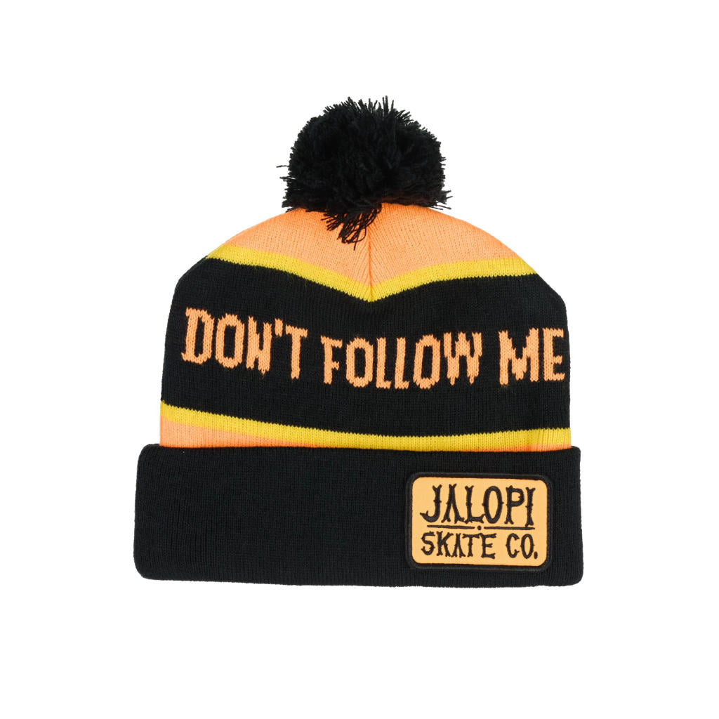Anti Hero Jalopi Skate Co. Im Lost Too Pom Pom Beanie - Orange/Black/Yellow | Free Aotearoa NZ shipping on Anti Hero orders over $100* with Pavement Skate Store