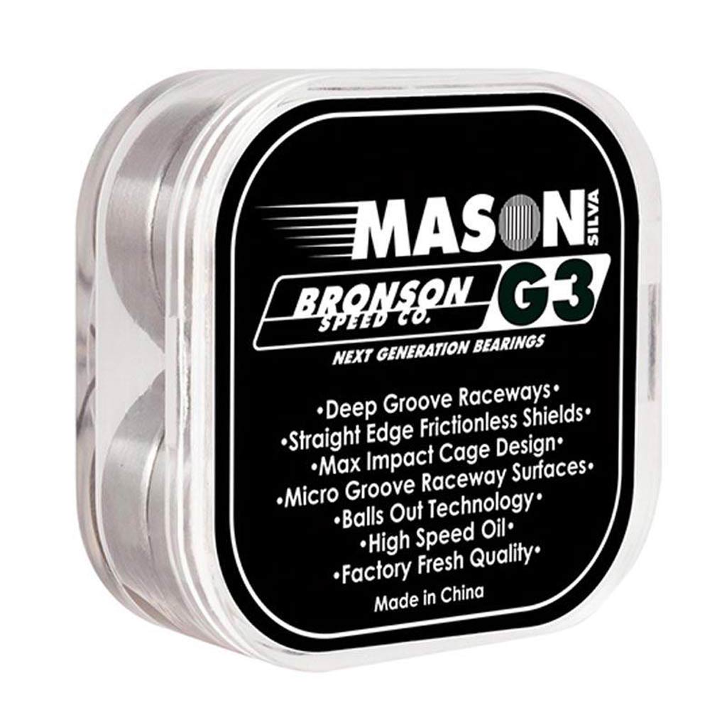 Bronson Speed Co Mason Silva G3 Bearings | Shop skateboard bearings online with Pavement Skate Store with free Aotearoa shipping on orders over $100*!