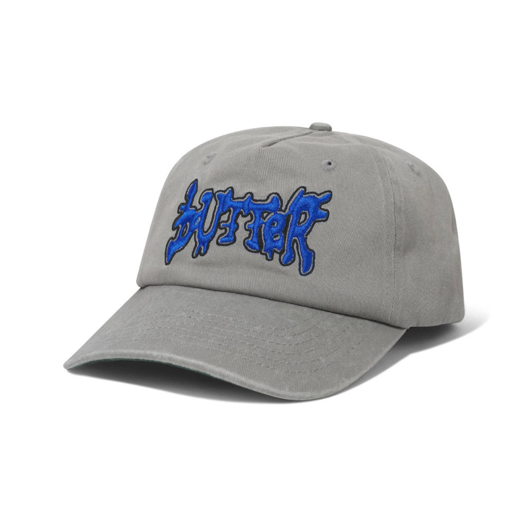 Butter Goods Blotch 5 Panel Cap in Cool Grey | Shop all new Butter Goods online with Pavement with free Aotearoa shipping on orders over $100*