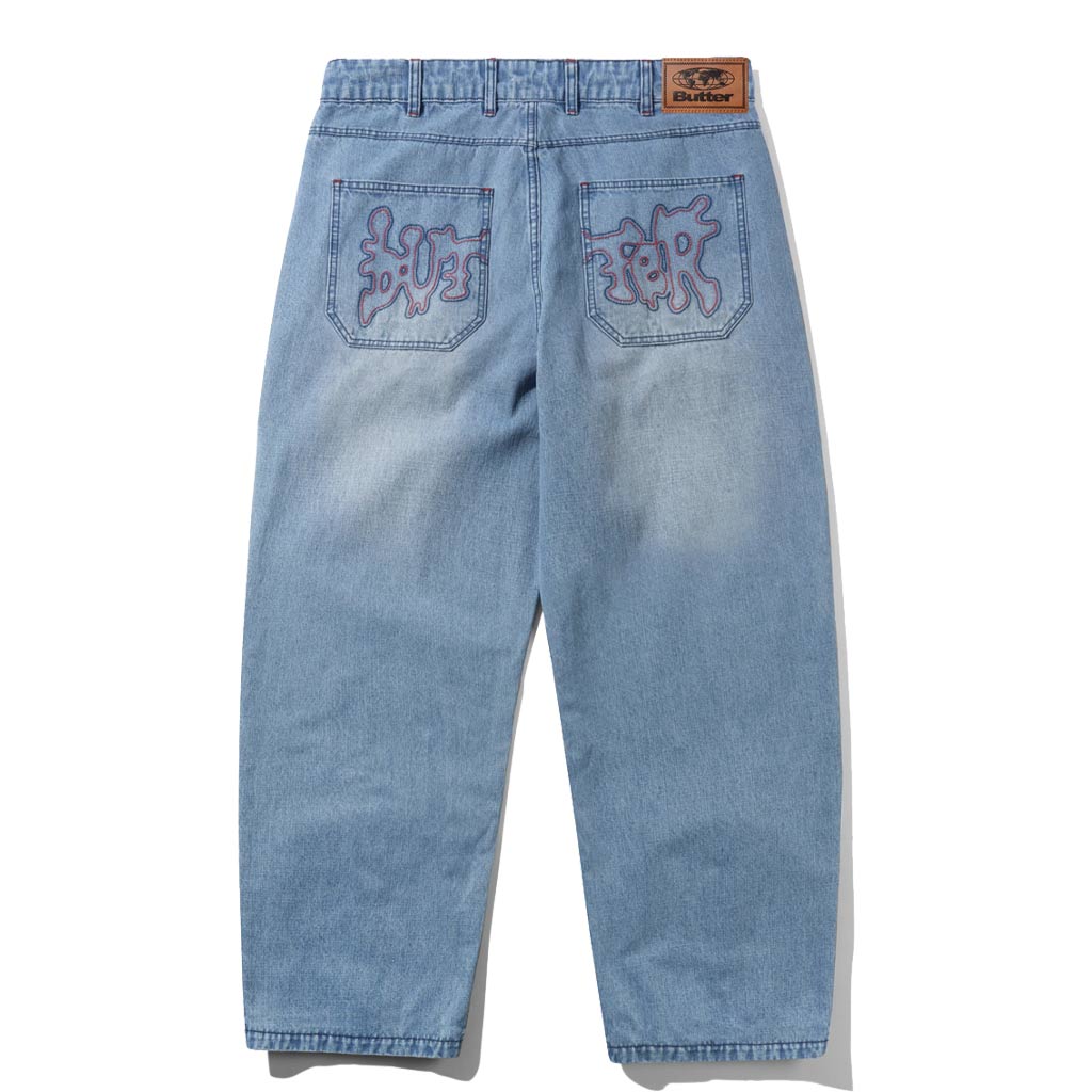 Butter Goods Blotch Denim Jeans - Streaky Blue | Shop all new Butter Goods online with Pavement with free Aotearoa shipping on orders over $100*