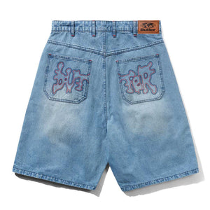 Butter Goods Blotch Denim Shorts in Streaky Blue | Shop all new Butter Goods online with Pavement with free Aotearoa shipping on orders over $100*