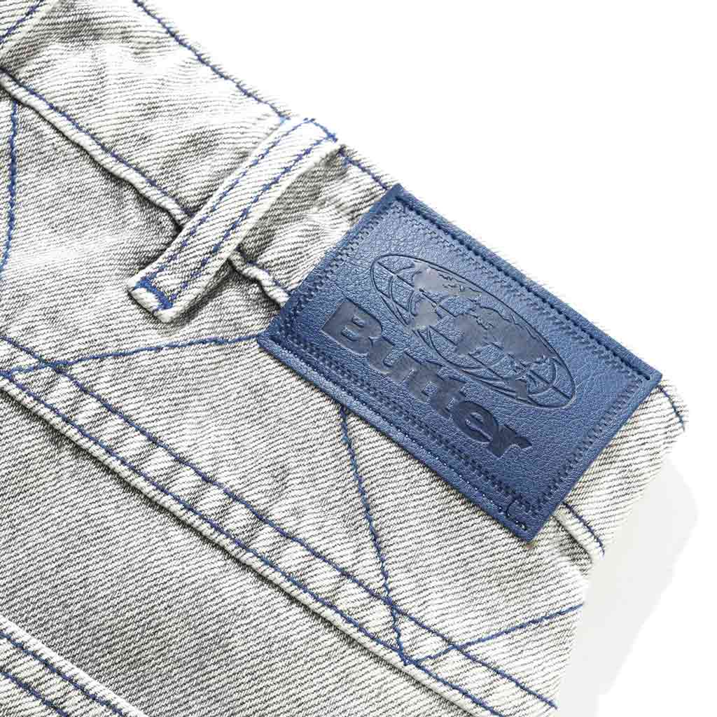 Butter Goods Bronco Denim Shorts - Washed Grey | Shop Butter Goods online with Pavement Skate Store and enjoy free Aotearoa shipping on orders over $100*!