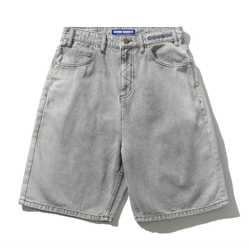 Butter Goods Bronco Denim Shorts - Washed Grey | Shop Butter Goods online with Pavement Skate Store and enjoy free Aotearoa shipping on orders over $100*!