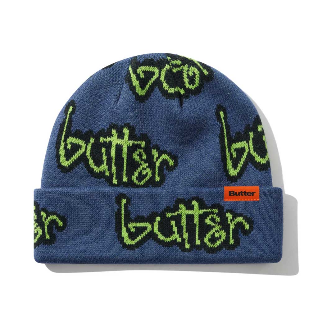 Butter Goods Connection Beanie - Denim | Shop Butter Goods online with Pavement Skate Store and enjoy free Aotearoa shipping on orders over $100*!