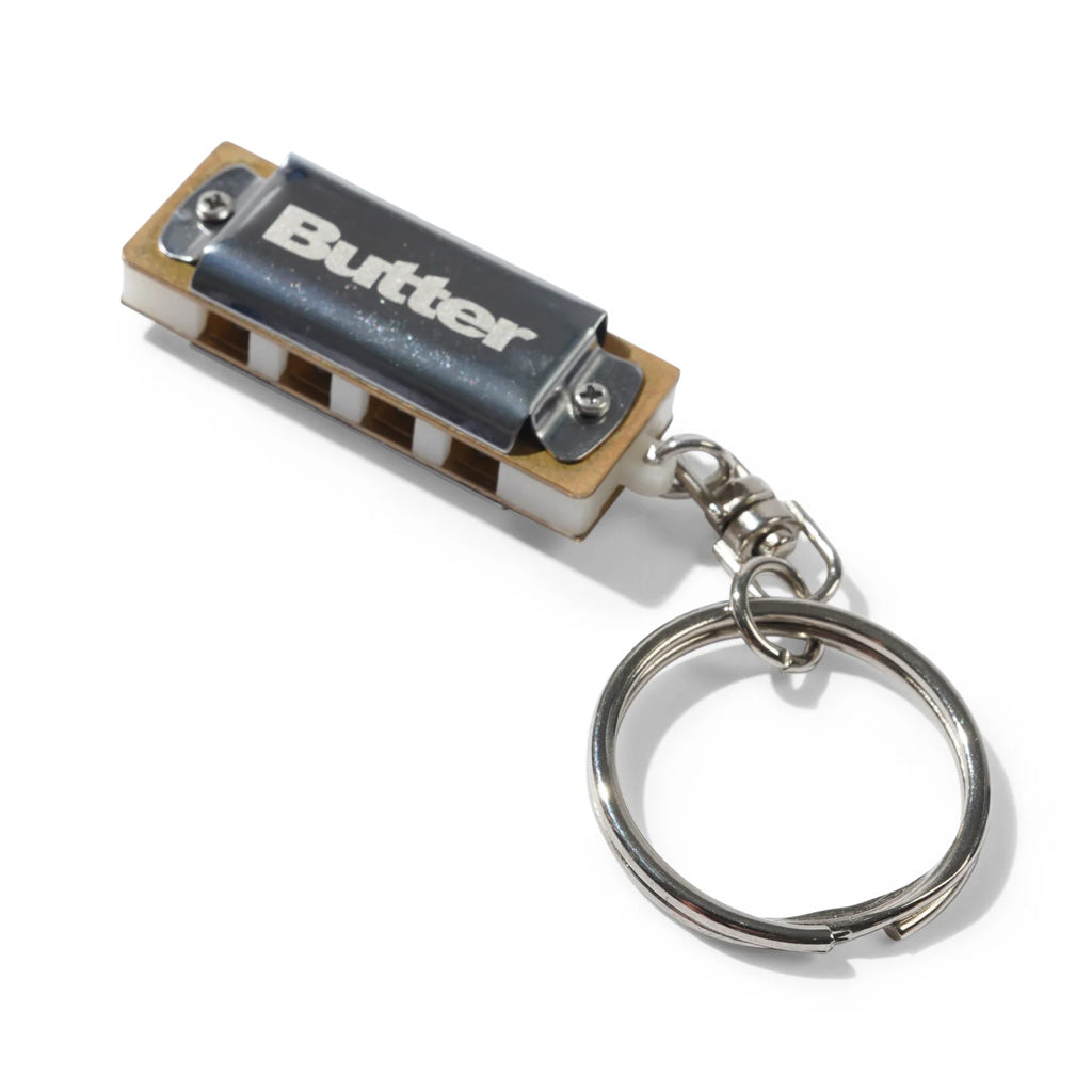 Butter Goods Harmonica Key Chain - Silver | Shop Butter Goods online with Pavement Skate Store and enjoy free Aotearoa shipping on orders over $100*!
