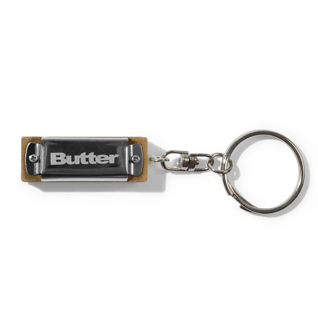 Butter Goods Harmonica Key Chain - Silver | Shop Butter Goods online with Pavement Skate Store and enjoy free Aotearoa shipping on orders over $100*!