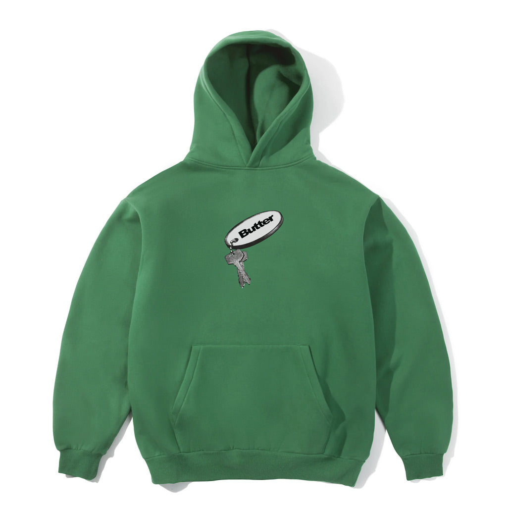 Butter Goods Key Chain Hoody in Kelly Green | Shop all new Butter Goods online with Pavement with free Aotearoa shipping on orders over $100*