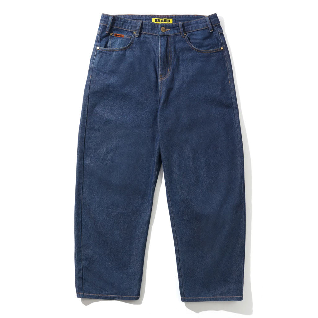 Butter Goods Relaxed Denim Jeans - Dark Indigo | Shop Butter Goods online with Pavement Skate Store and enjoy free Aotearoa shipping on orders over $100*!