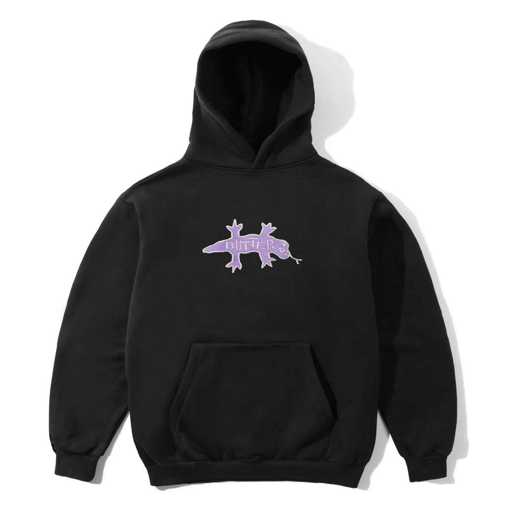 Butter Goods Reptile Hoody in Black | Free Aotearoa NZ shipping on orders over $100* when you shop Butter Goods online with Pavement Skate Store!