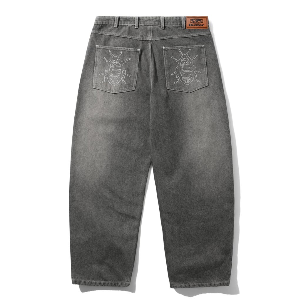 Butter Goods Roach Denim Jeans - Black Wash | Shop Butter Goods online with Pavement Skate Store and enjoy free Aotearoa shipping on orders over $100*!